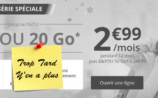 Bouygues Telecom forfait illimités Voix/SMS/MMS Data (…)