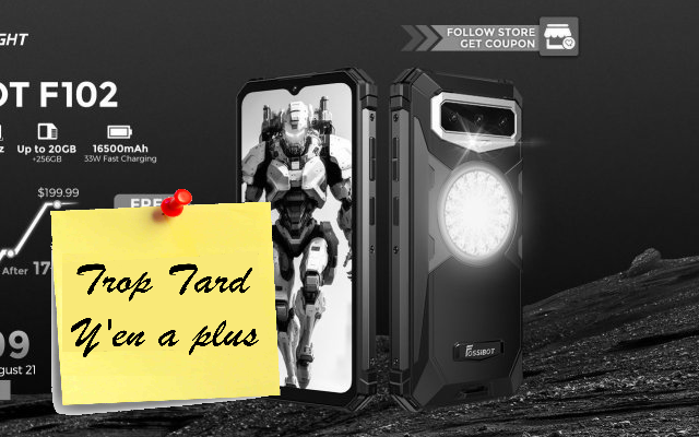 La smartphone chantier FOSSiBOT F102,IP69K, Batterie (...)