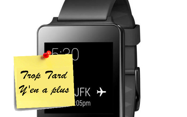 Montre connectée LG G WATCH ANDROID WEAR à 49€99 !