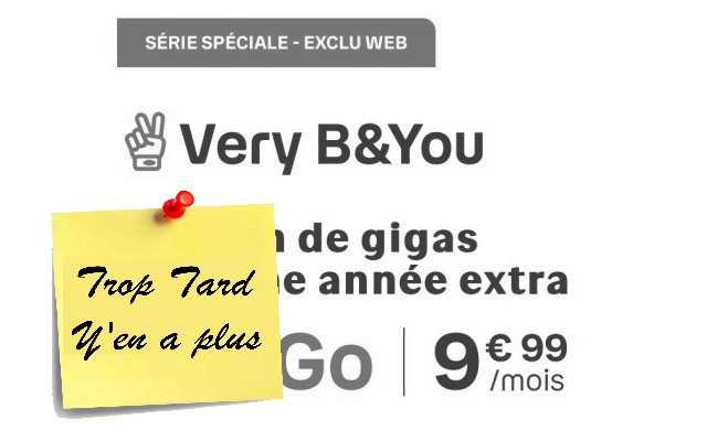 Forfait mobile B&You 200GO Appel/sms/mms illimités, (…)