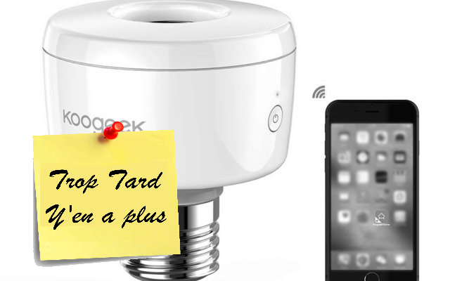 Douille E27 Wifi Koogeek compatible Apple HomeKit à 27€99