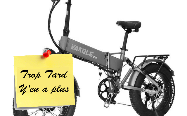 Vakole C020, un Fat bike 20 pouces en vente directe (…)