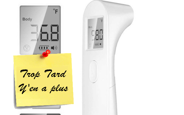 Thermomètre frontal infrarouge sans contact à 16.20€ @ (…)
