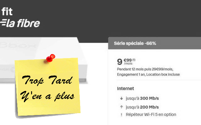 Abonnement Fibre Bouygues Telecom Bbox Fit à 9€99 (…)