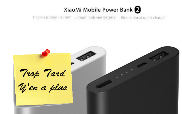 Batterie externe Xiaomi 10000mAh ultra fine à 14€23