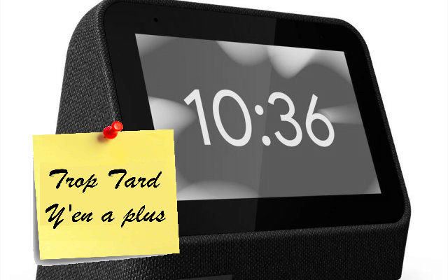 L'Assistant vocal Google Lenovo Smart Clock 2 à 27,99€ (…)