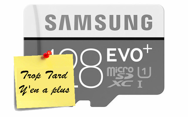 Carte Micro SDHC UHS-3 128 GO Samsung EVO plus à (...)