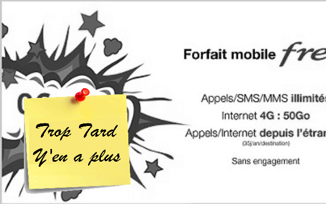 Forfait mobile Free illimité 50Go 4G gratuit pendant 6 (…)