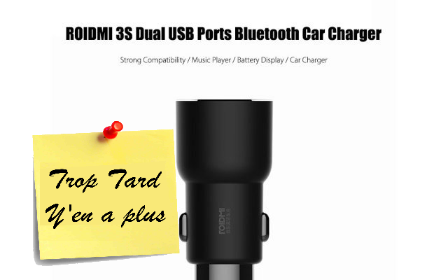 Black Friday Transmetteur Auto Xiaomi Roidmi 3S, (…)