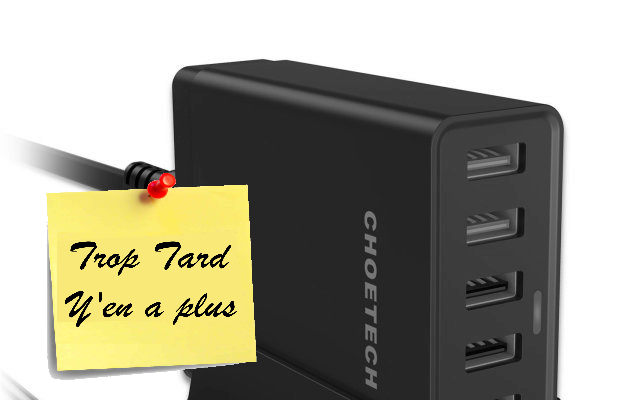Chargeur USB 6 Ports Quick Charge et câble USB-C (…)