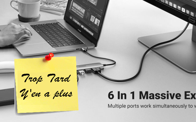Le HUB USB C Ugreen 6 en 1 avec HDMI et lecteur carte à (…)