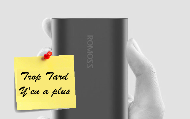 Batterie Powerbank Romoss 10000 mAh avec entrée Lighning (…)