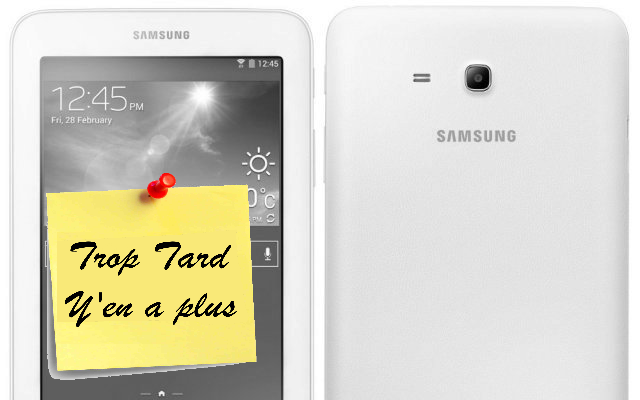 Tablette Android Samsung galaxy 3 lite 71€88 livrée !