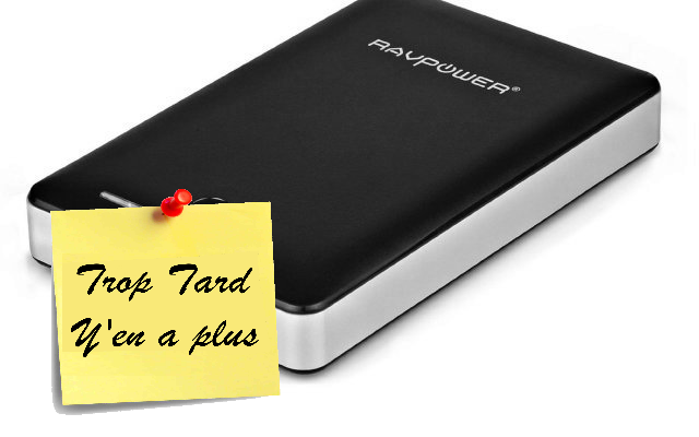 Batterie Externe Ravpower 13000mAh Deluxe double USB 19€99