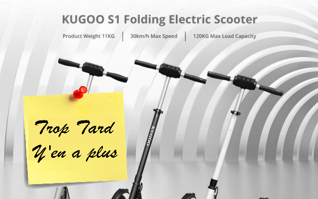 KUGOO S1, une nouvelle trottinette électrique à suivre (…)