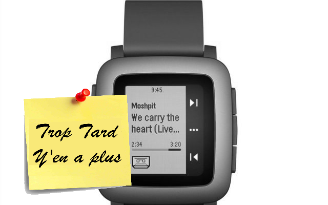 Montre Smartwatch Pebble Time écran Couleur à moins de (…)