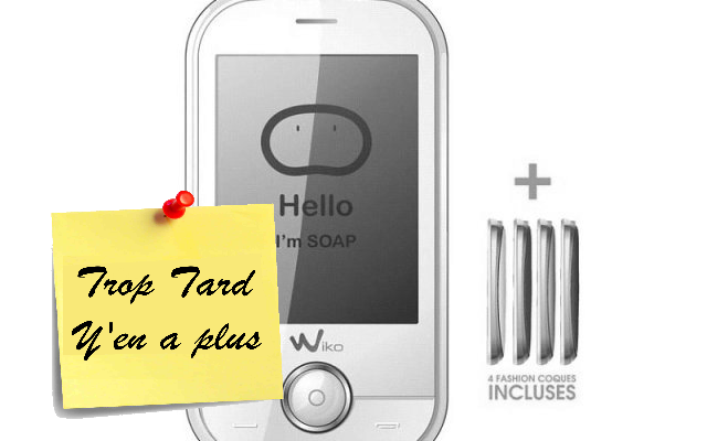 Smartphone Wiko Soap E930, Blanc double SIM 29€90