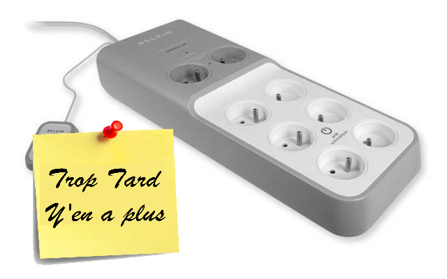 Belkin parafoudre 8 prises + télécommande filaire (…)