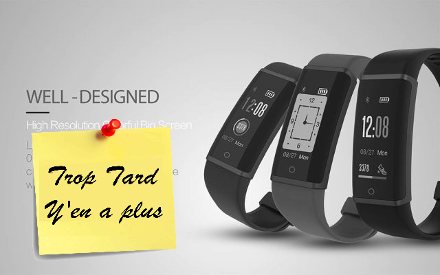 Bracelet d'activité Lenovo HX03F, capteur cardiaque à 15€09