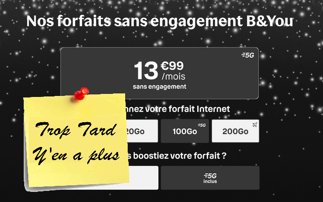 Forfait 5G 100 Go Bouygues Telecom Appels/SMS/MMS (…)