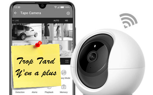 Caméra Surveillance WiFi TP-LINK Tapo 360° 1080P à 26€90 (…)