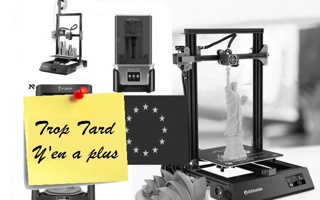 10 imprimantes 3D Filament et Résine, Stock Europe pour (…)