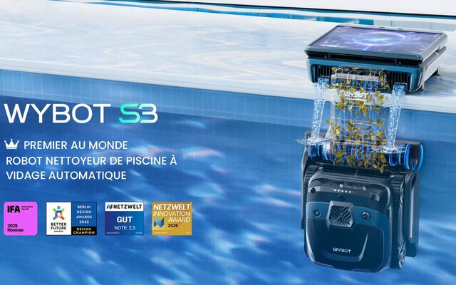 Wybot S3 : le robot piscine 3.0 avec IA et vidage (…)