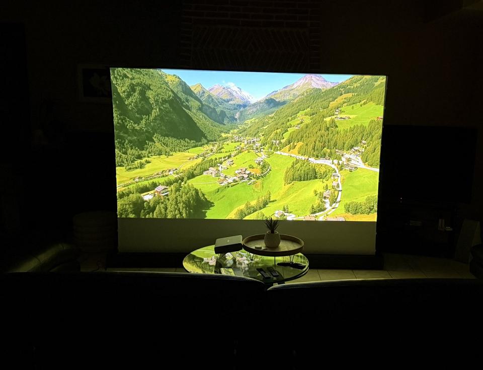 Dans l'obscurité, la projection est superbe