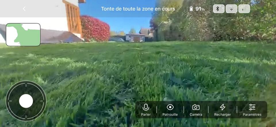 Vue de la caméra en direct ou lors d'une patrouille