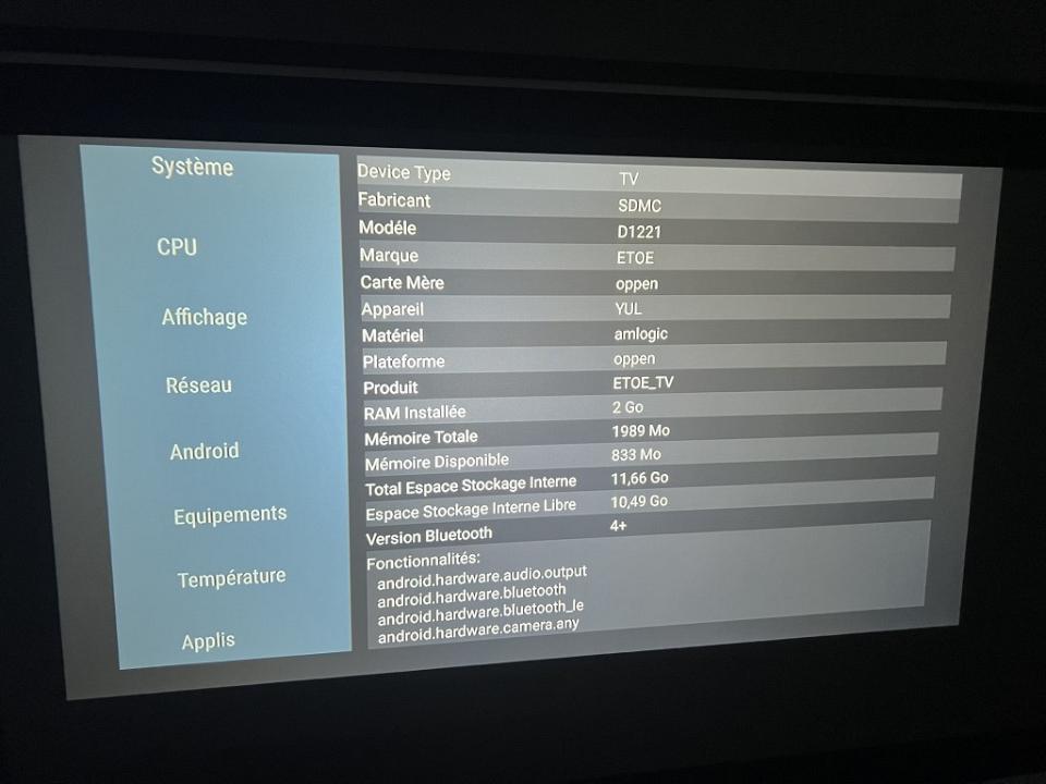 SDMC D1221 est le système qui apporte AndroidTV