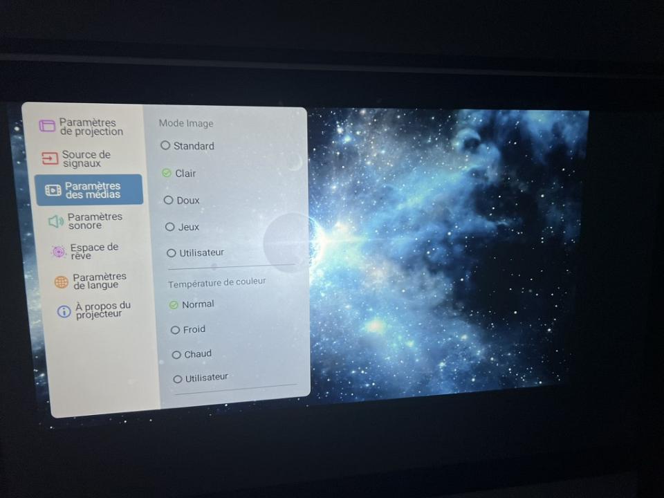 Les réglages d'image