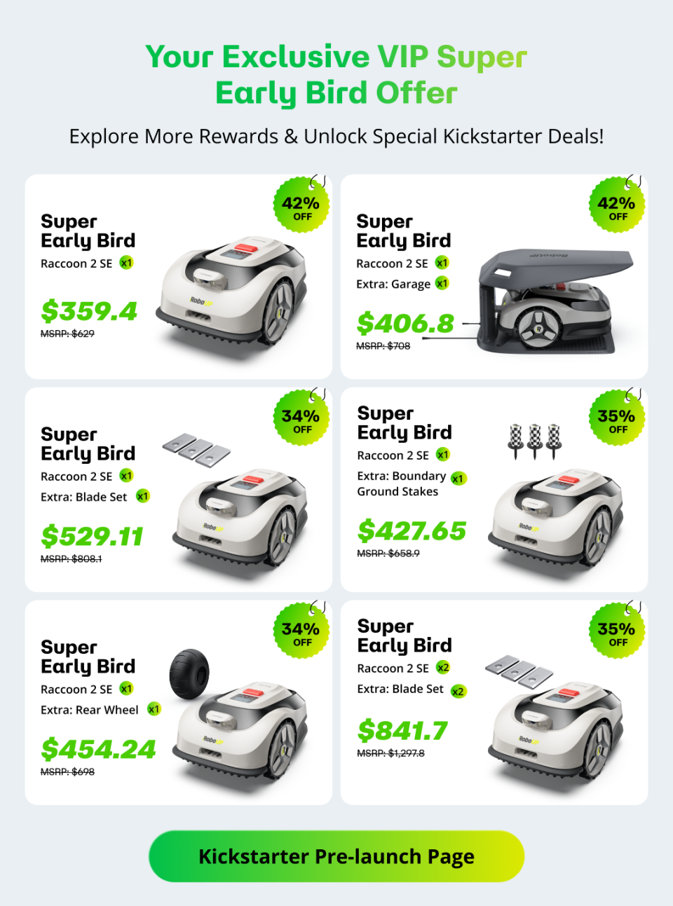 L'offre en cours Kickstarter, à partir du 11/11 17H00