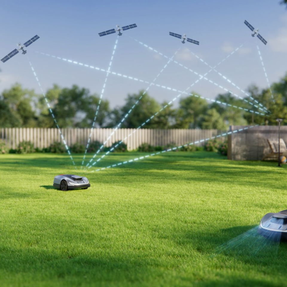 Le principe concurrent d'un robot avec GPS/RTK