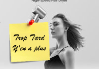 Deal expiré Le Sèche-cheveux JIGOO H300, haute vitesse et ions (...)