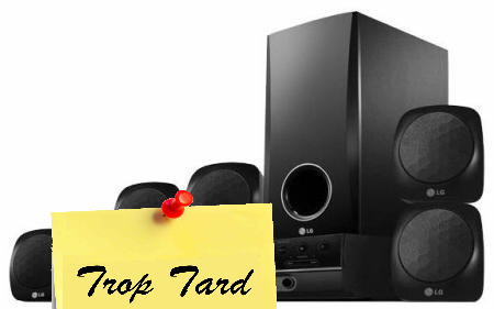 59,90 € livré le Home Cinéma DVD 5.1 LG HT-355SD