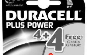 8 Piles LR03 Duracell Plus Alcaline à 2.74€ port compris