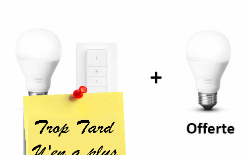 Kit variateur Philips Hue dimming avec 2 Ampoules E27 (...)