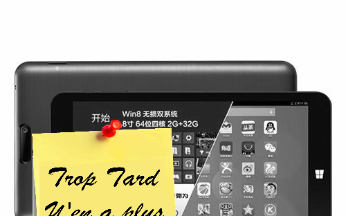 Chuwi vi8 tablette 8 pouces Dual Boot Android/Windows (...)
