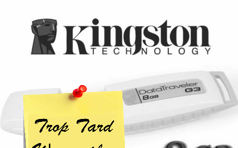 Clé USB 8GO Kingston 3€87 livrée !