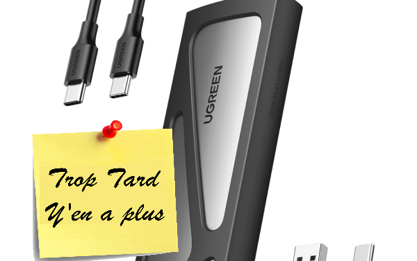 Deux boitiers SSD m2 Ugreen M.2 compatible NVMe 10 Gbps (...)