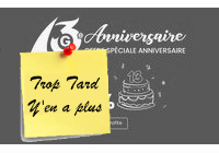 Deal expiré Anniversaire 13 ans Geekbuying, grosses promos en cours