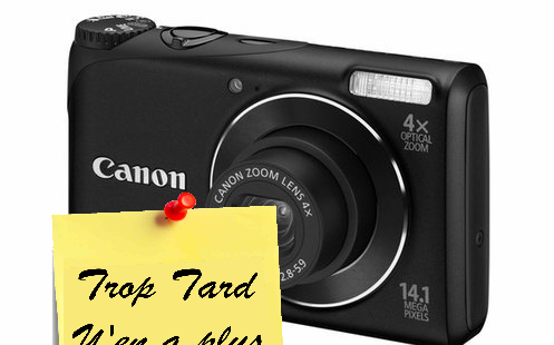 CANON POWERSHOT A2200 NOIR 14 megapixels, HD 39€ livré (...)