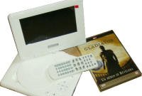 Lecteur DVD portable SUPER KW-9000P, USB, video in, écran pivotant, lecteur carte, ... à petit prix