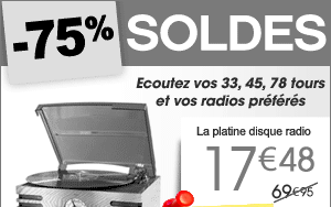 Platine 33, 45, 78 tours avec sa radio AM/FM à 17€48 livrée