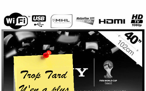 Téléviseur Sony 40 pouces LED KDL40R480B à 224€90