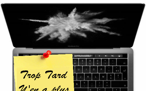 Apple MacBook Pro 13 2016 avec Touch Bar à 1450€ contre (...)