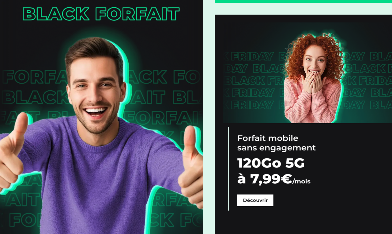 Forfait Red by SFR 120 Go 5G/30 Go UE/DOM, Appels, SMS/MMS illimités sans engagement à 7,99€