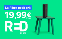 20,99€ par mois la Fibre RED Box, débit 1GBit/s, appels (...)