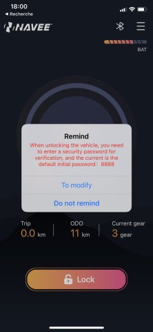 L'application mobile est un bonus qui permet le verrouillage de sa trottinette