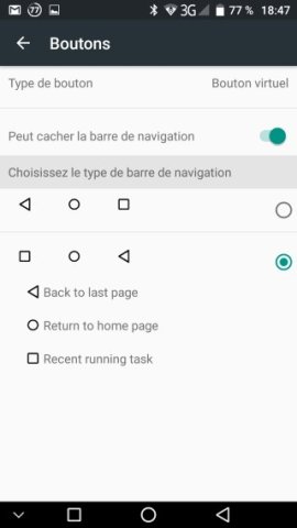 La gestion des boutons virtuels